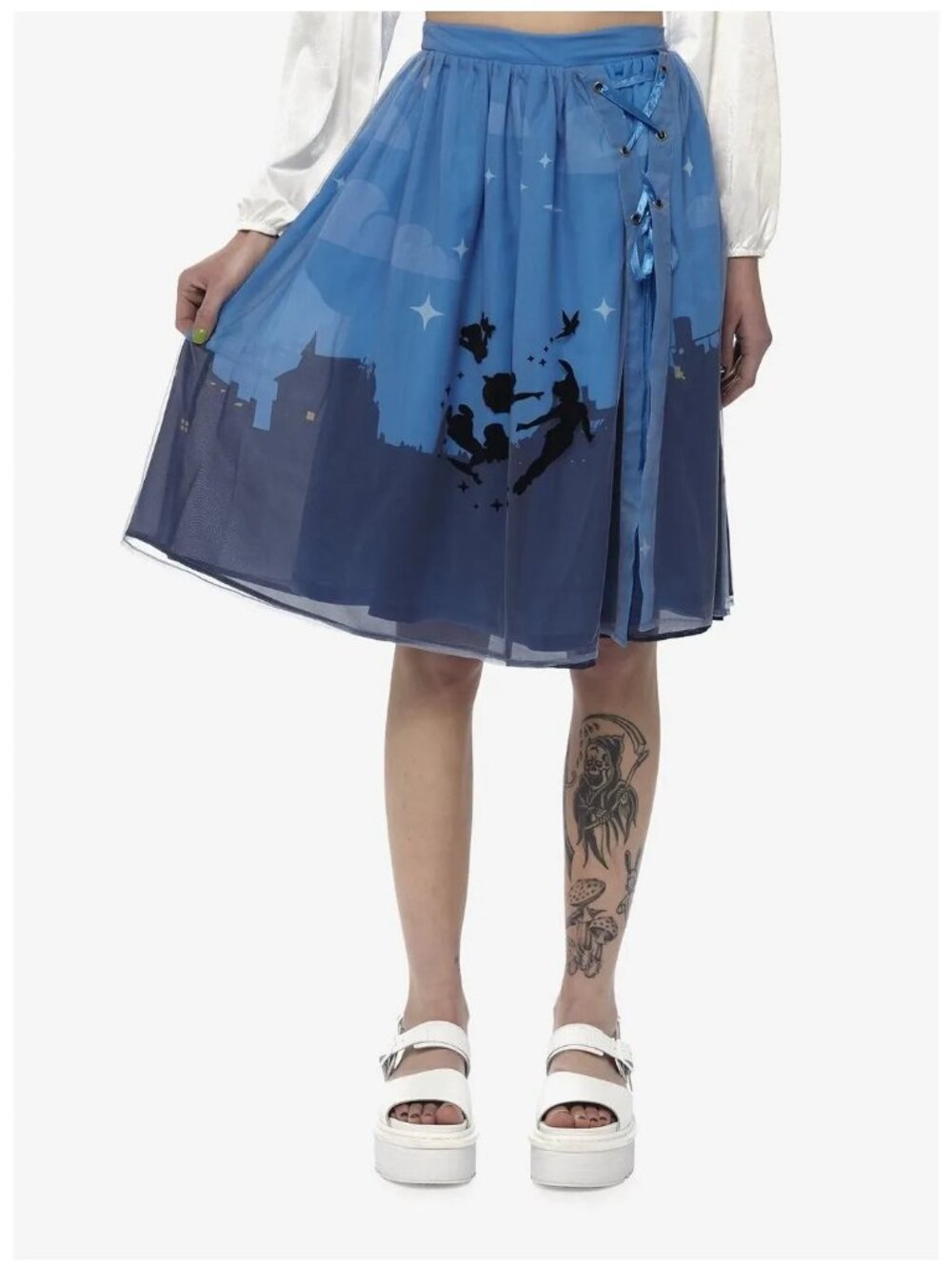 Disney Peter Pan Night Sky Lace-Up Skirt Her Universe Hot Topic Small